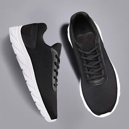 Sneakers, Men's Lightweight Breathable Walking Shoes Suitable for Running & Casual - Low-Top Sneators with Lace-Up Closure, Cushioned EVA Sole & MD Outsole - Minimalist Athletic Footwear for Gym, Travel, Daily Wear - ayq