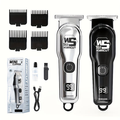 Electric Hair Clipper for Home Use, Electric Razor, Carving Trimmer, Bald Head Tool, Electric Shaver for Adults, Includes Four Combs, USB Rechargeable, Perfect Haircutting Tool