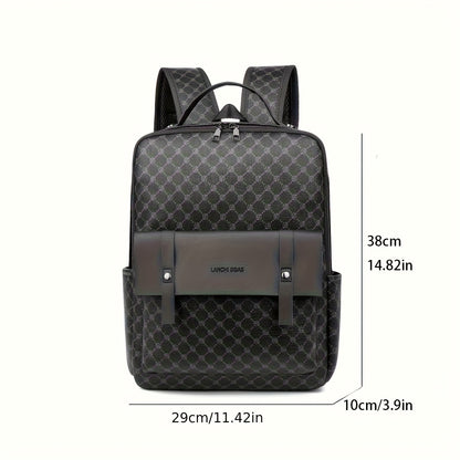 Men's Business Casual Commuter Backpack - Multi-Pocket Convertible Shoulder Bag with Suitcase Attachment, Sleek Minimalist Design for Work Travel  Daily Use, Travel Bag