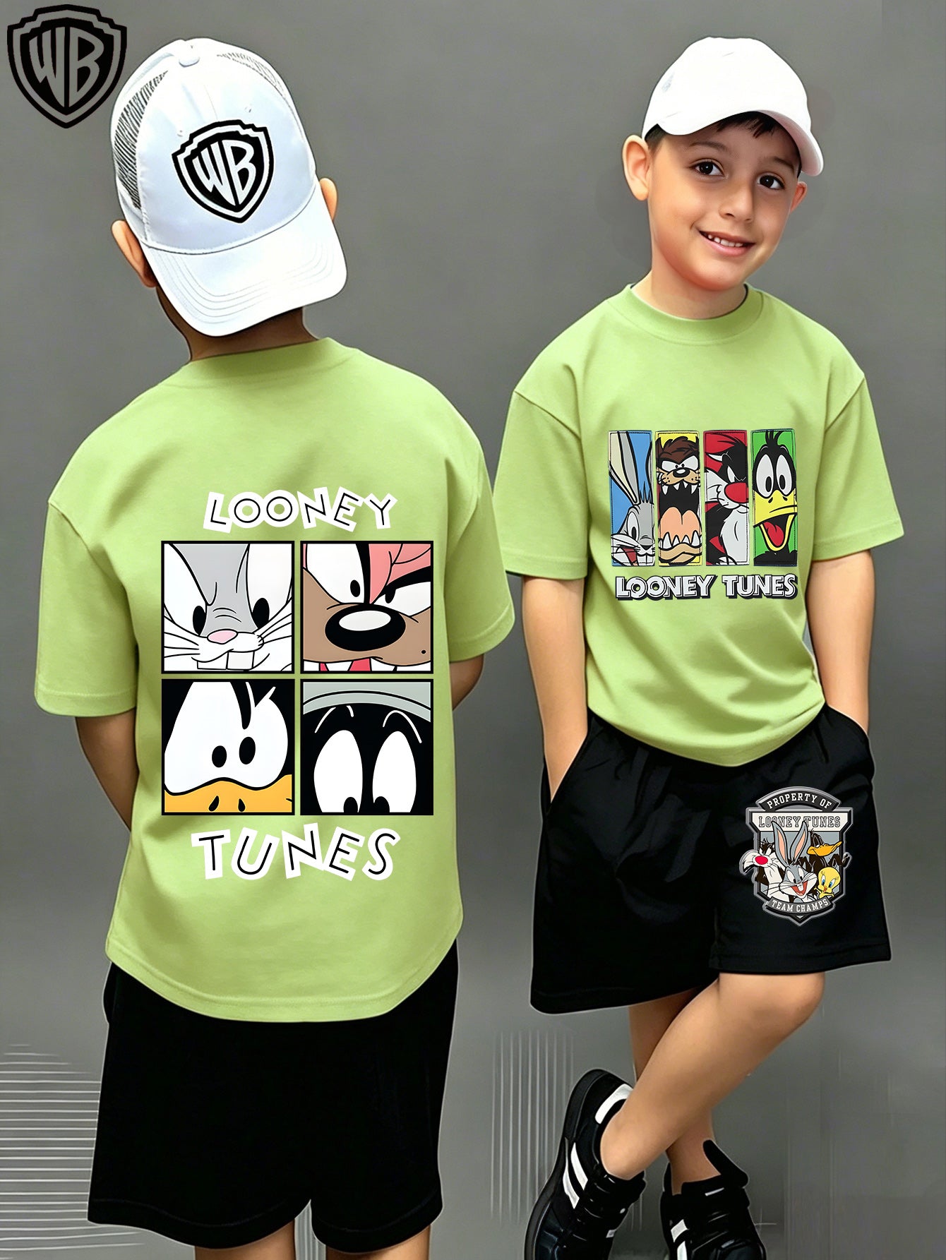 Մանկական բամբակյա Looney Tunes T-Shirt-ի և շորտերի ունիսեքս հավաքածու