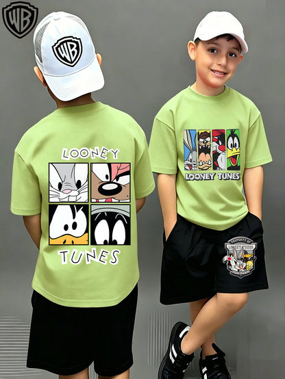 Մանկական բամբակյա Looney Tunes T-Shirt-ի և շորտերի ունիսեքս հավաքածու