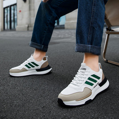 Men's Lightweight Breathable Mesh Running Shoes with Thick EVA Sole