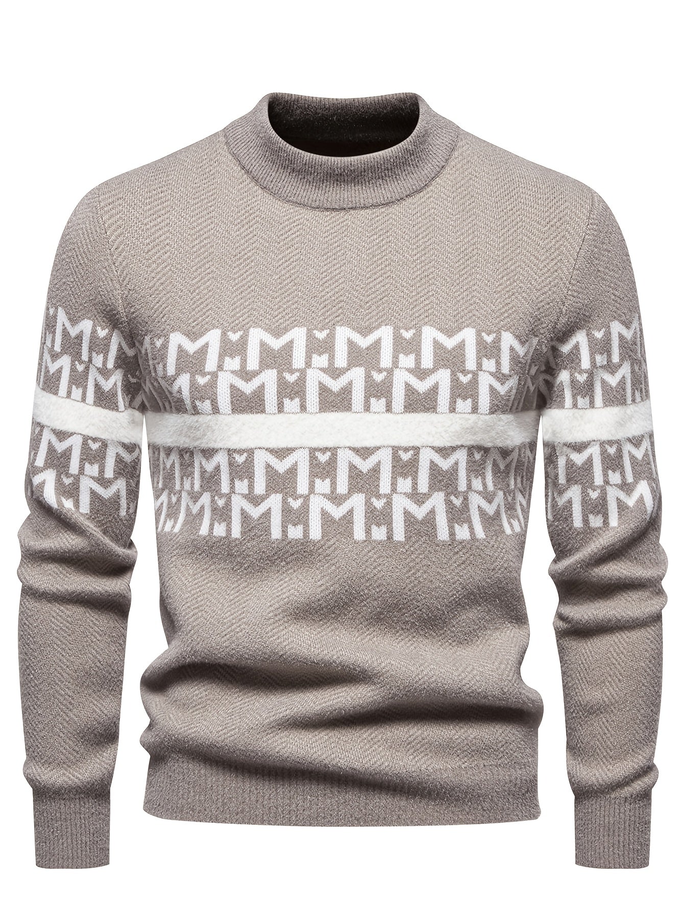 Տղամարդկանց նոր աշուն/ձմեռ տրիկոտաժե սվիտեր, բարձր վզնոցով, ամենօրյա, նորաձև, տաք հիմք - Senmeigou