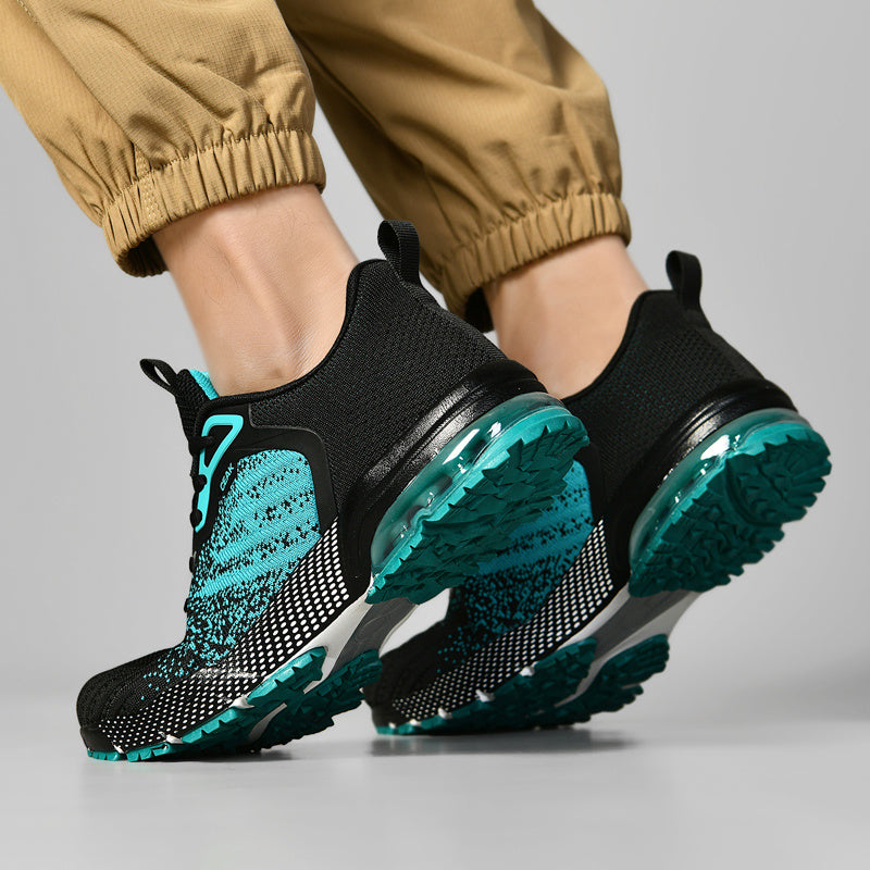New Hot-Selling Men's Knitted Fabric Upper Sneakers Casual Men's Shoes Air Cushion Shoes - ayq