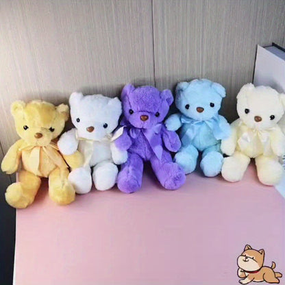 Pet Supplies Teddy Bear Style Design Pet Plush Dog Toy, Purple, Brown, Blue, White, Beige 5 Colors Available, Soft and Comfortable Plush Material, Filled Animal Plush Toys, Softly Filled Animals Hug Companion Toys, Suitable f
