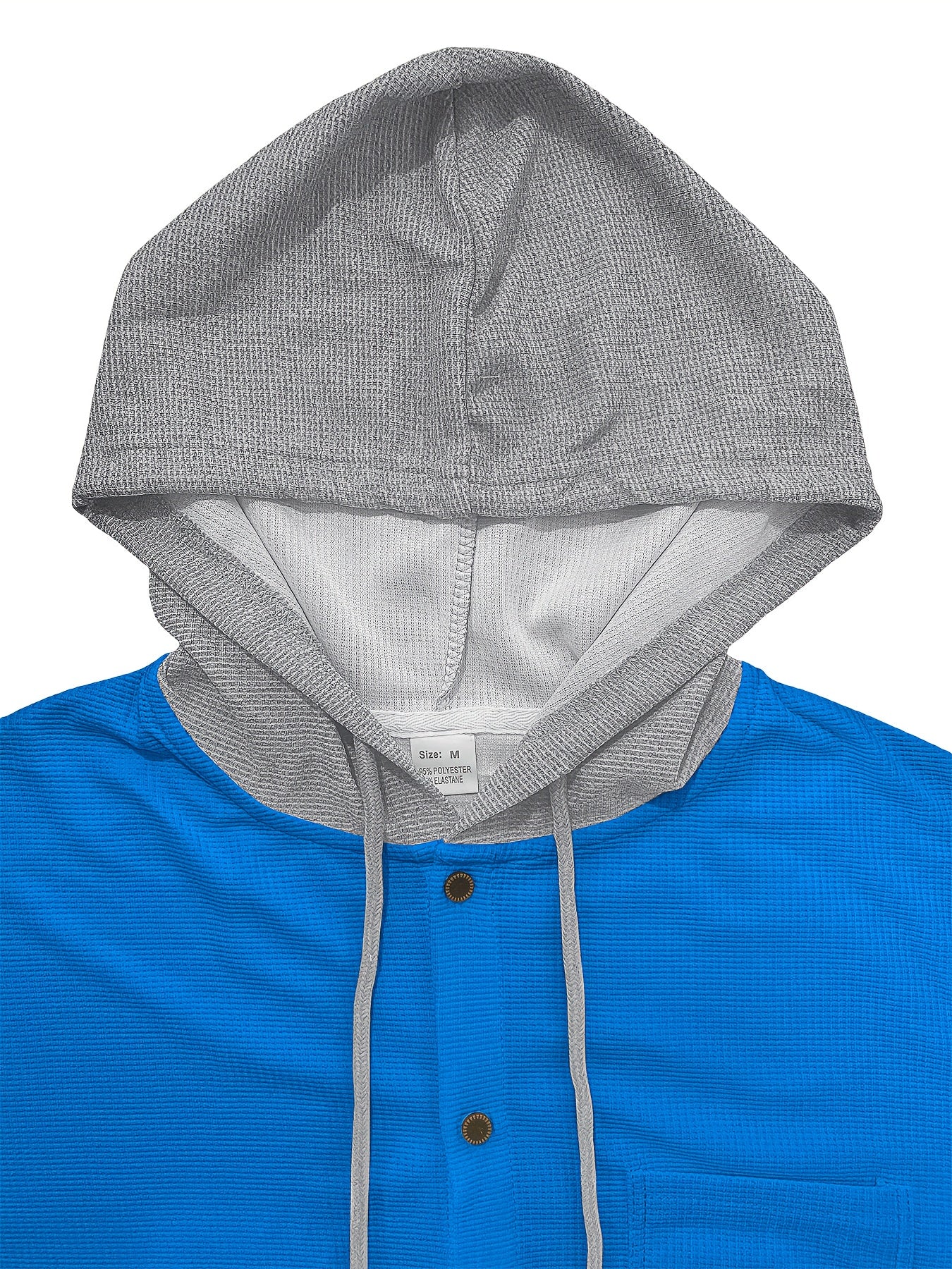 Men'S Lightweight Hooded Cardigan - Long Sleeve Sweater Jacket, Button-Front Closure, Light Grey Casual Outerwear for Office, Casual Attire - Breathable Fall/Spring Layering Essential, Sweater Cardigan, Waffle Texture, Durabl