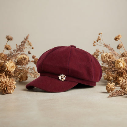 Women's Classic Warm Newsboy Beret Hat Lightweight Polyester