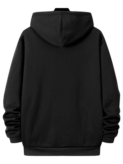 Men'S Trendy And Minimalist Triangular Striped Logo Hoodie And Sweatpants Set for Spring And Autumn, Featuring a Loose And Comfortable Design Suitable for Sports And Leisure, Machine Washable