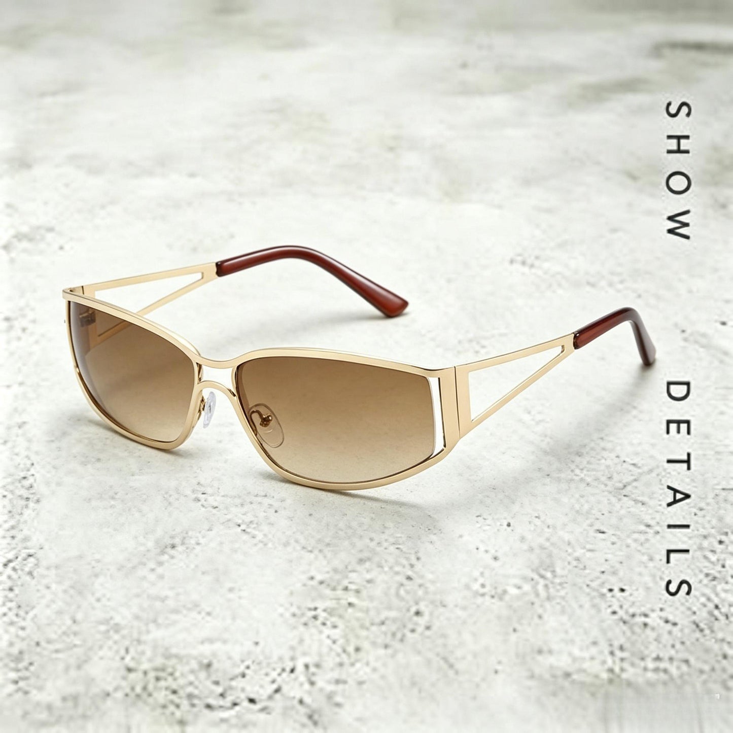 Women’s Y2K Hollow Metal Sunglasses with UV400 Protection