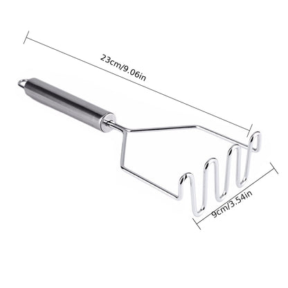 1 հատ Stainless Steel Wave Potato Masher - Իդեալական խոհանոցային բանջարեղենի և մրգային խյուսի համար, խոհանոցային պարագաներ | Ժամանակակից խոհանոցային գործիք | Երկարակյաց խոհանոցային սպասք