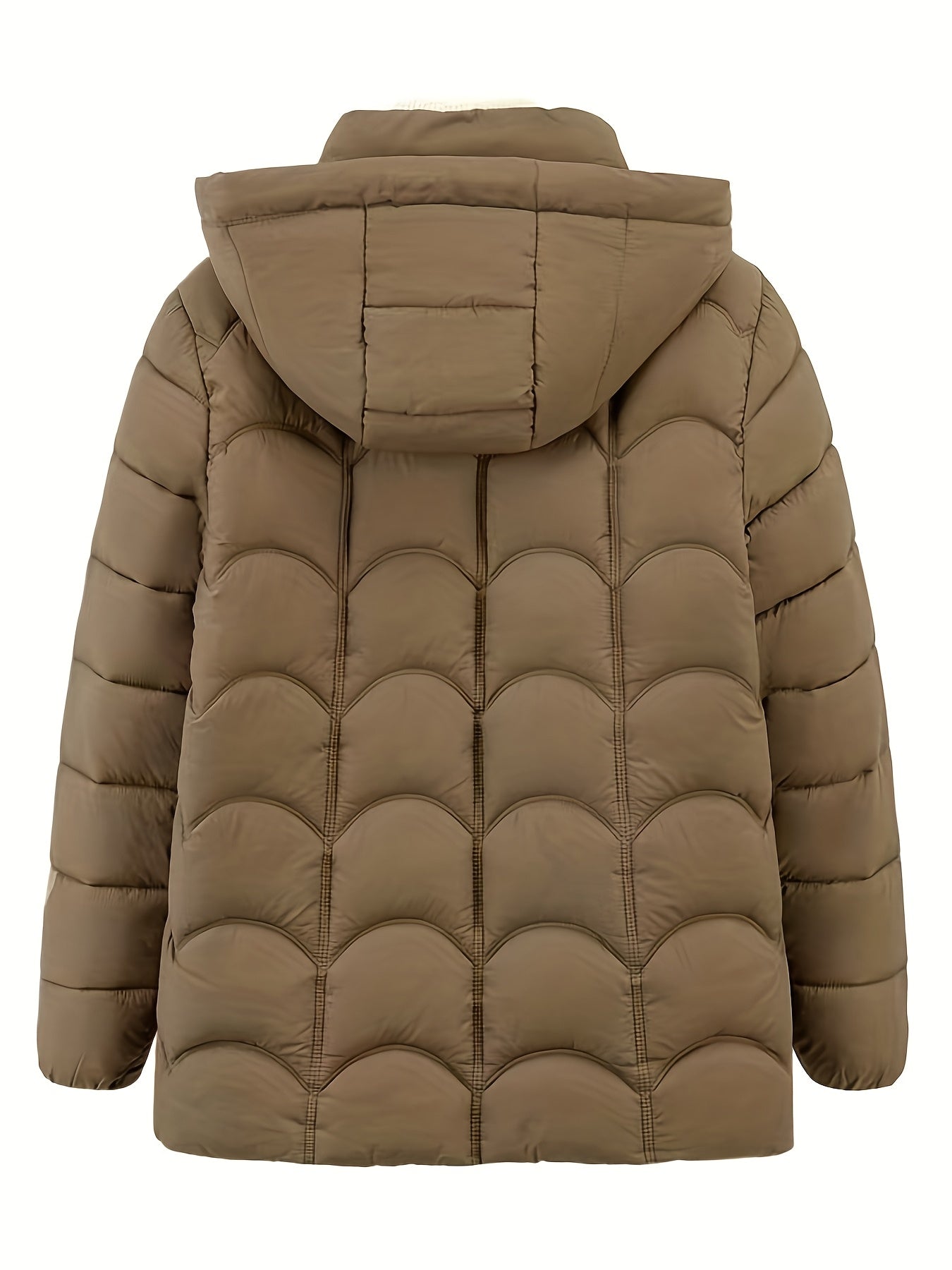 Women'S Elegant Winter Coat - Lightweight Thermal Jacket with Full-Zip Front, Long Sleeve Cold Weather Outerwear for Everyday & Formal Events - All-Season, Machine Washable Women'S Clothing, Ladies Winter Coats, Geometric Pat