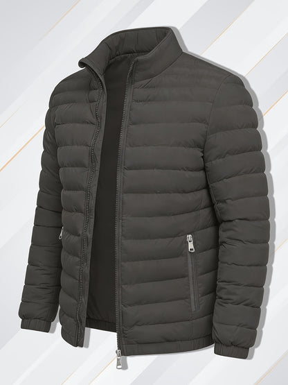 Men's Lightweight Windproof Casual Jacket with Stand Collar