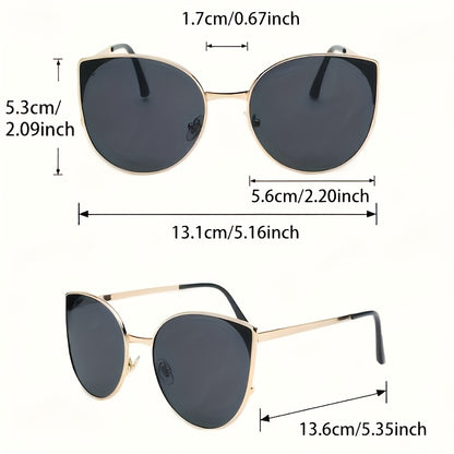 Unisex Geometric UV400 Sunglasses with Iron Frame for Casual Wear
