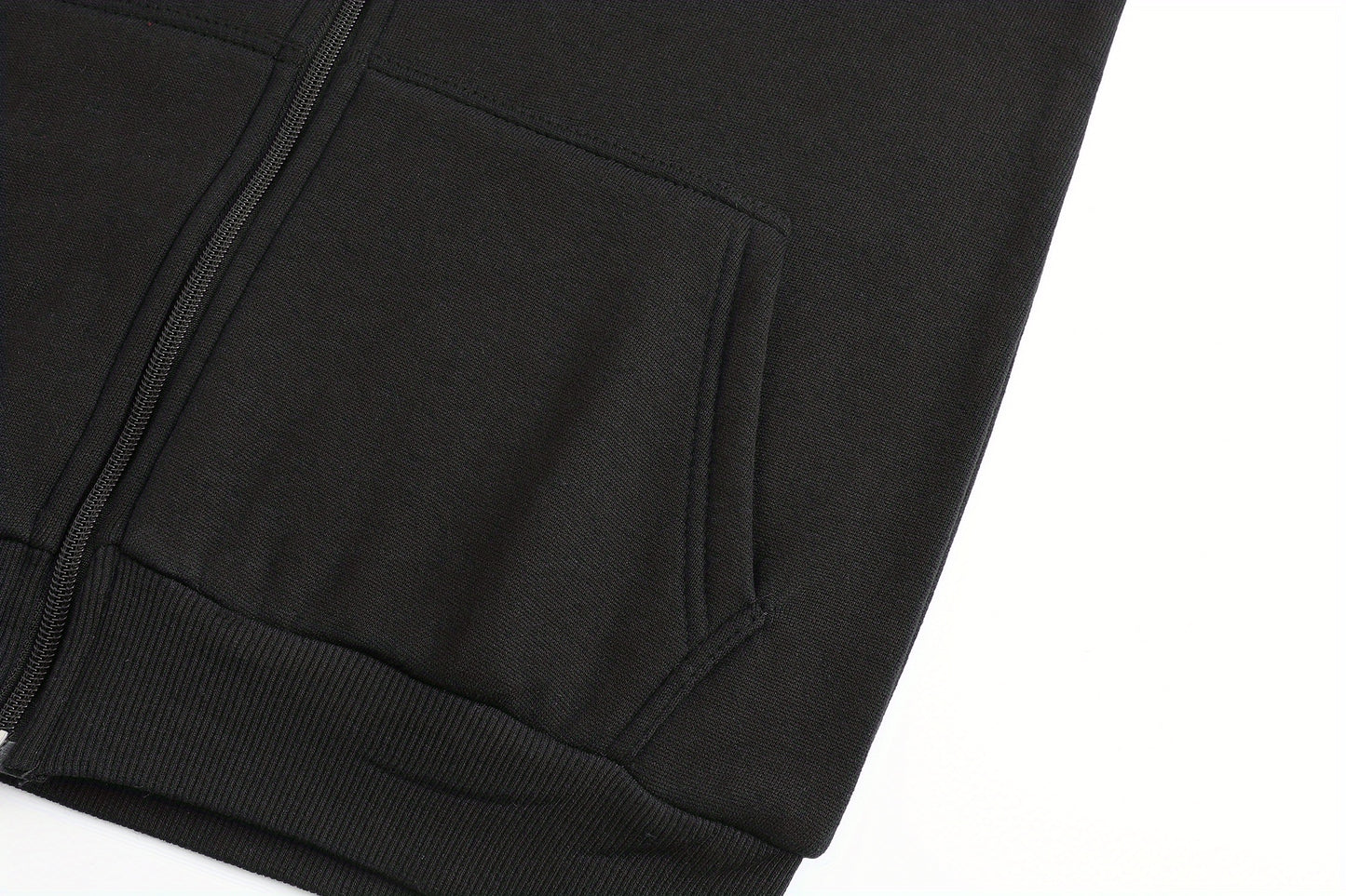 Men'S Red Fleece Zip-Up Hoodie - Cozy Fall & Winter Casual Jacket with Front Pockets, Long Sleeves, and Drawstring Hood, Hooded Sweatshirt, Autumn Outerwear, Durable Fabric