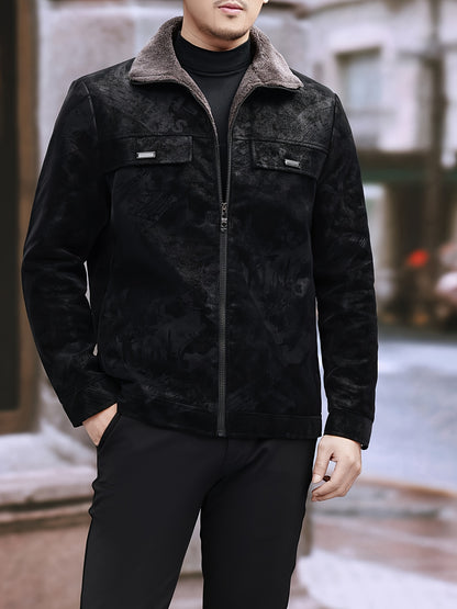 Men's Heavyweight Winter Jacket - Thermal Insulated Coat with Full-Zip Closure, Formal Office & Casual Outerwear - Polyester Lining - Non-Stretch Fabric - Professional Administrative Jacket for Cold Weather