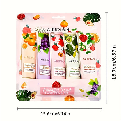 5pcs/set Hand Cream Set, Moisturizing And Nourishing Hand Lotion for Dry Cracked Hands, Gift for Women