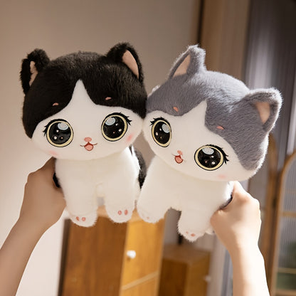Adorable Simulation Cat Plush Toys Kawaii Cartoon Stuffed Animal Plush Toys Soft Filling Fluffy Cute Home Decor Sofa Decor Room Decor Holiday and Birthday Popular Gift for Friends and Family