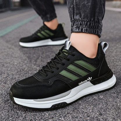 Men's Lightweight Breathable Mesh Running Shoes with Thick EVA Sole