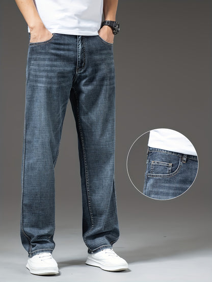 Teen Boys' Casual Y2K Preppy Denim Jeans with Belt