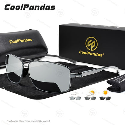 Coolpandas ապրանքանիշի լավագույն ֆոտոքրոմիկ ակնոցներ տղամարդկանց և կանանց համար, բևեռացված քամելեոնային ակնոցներ բացօթյա սպորտաձևերի, ձկնորսության, վարորդական ակնոցներ՝ հակաշողացող հատկություններով։