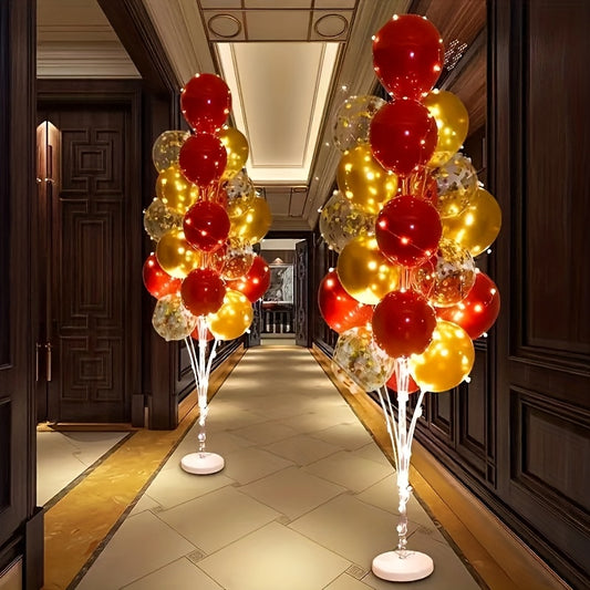 Two Sets, 70Cm Balloon Stand with Self-Adhesive Base - Durable Acrylic Balloon Holder for Weddings, Birthday Parties, Table Decorations And Shower Supplies. Suitable for for Christmas, Newyear, Valentine, Party Events