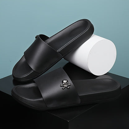 Men's Lightweight Anti-Odor Summer Slippers with Skull Print