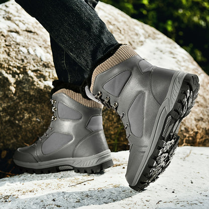 Winter Couple Hiking Boots, Women'S Snow Boots with Plush Lining - Non-Slip Rubber Sole, Suitable for Outdoor Activities Such As Mountaineering, Hunting, And Trekking, Hiking Gear for Men, Men'S Snow Boots, Men'S Winter Shoe,