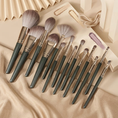 14-Piece Professional Makeup Brush Set with Hypoallergenic Nylon Brist