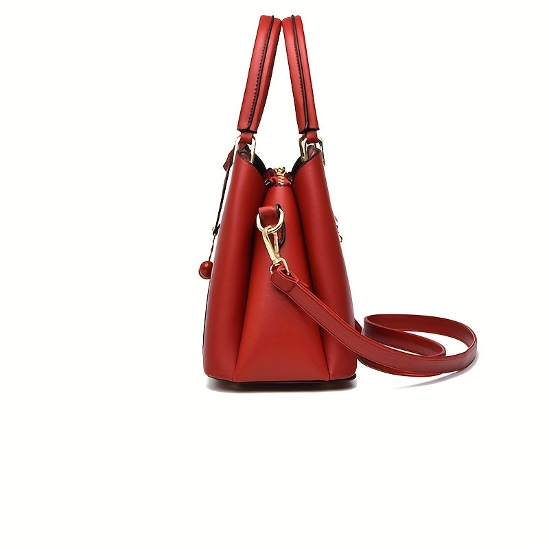 Personalized Large 26-Letter Elegant Tote Bag with Tassel