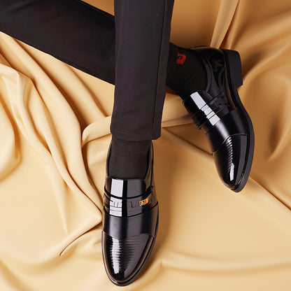 Men's Elegant PU Loafers - Business Casual Slip-On Dress Shoes