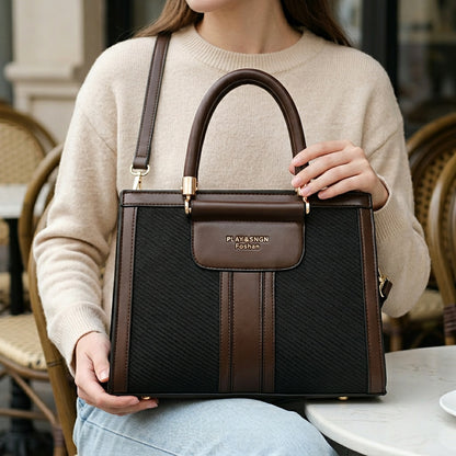 Premium PU Leather Large Capacity Women's Multi-Layer Tote Bag