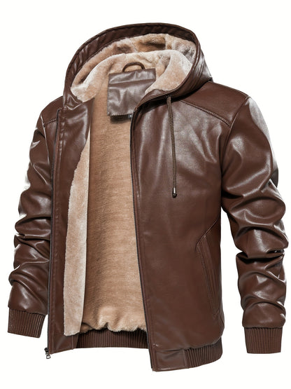 Men's Vintage Hooded Jacket - Breathable, Tear-Resistant Winter Coat
