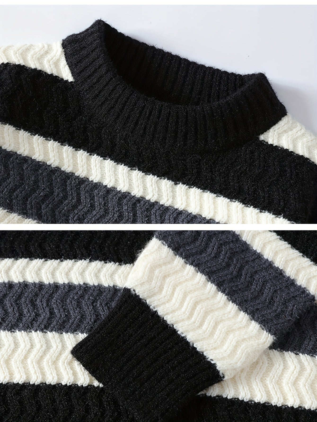 Տղամարդու հաստ տաք սվիտեր - երկար թևքերով, կլոր վզով, ուղղահայաց շերտերով, կանաչ գույնով / - հարմարավետ աշուն/ձմեռ սվիտեր ամենօրյա և պաշտոնական հանդերձանքի համար, տրիկոտաժ, ձմեռային հագուստ, դասական տրիկոտաժ, կողավոր հյուսվածք, ամենօրյա հագուստ, ոճավորում