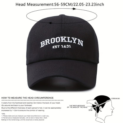 Embroidered BROOKLYN Baseball Caps - Adjustable Unisex 2-Pack