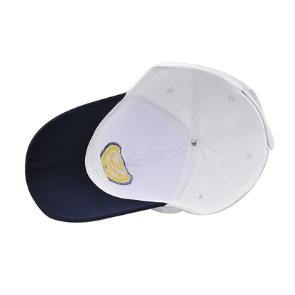 Unisex Navy-Style Captain Hat with Buckle and Curved Brim