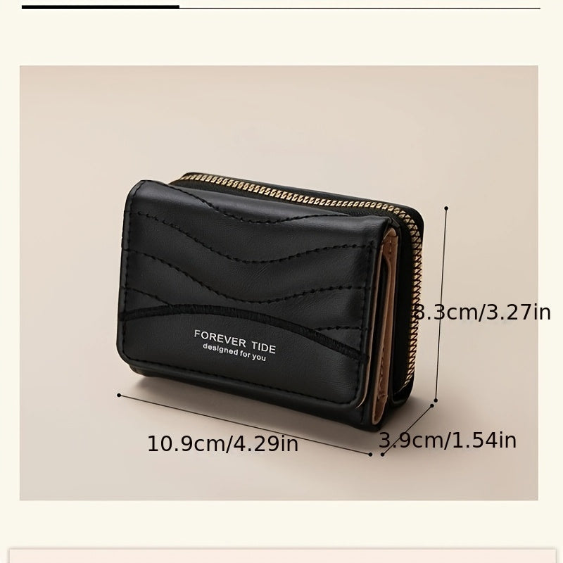 Կանացի նորաձև մինիմալիստական ​​ծալովի դրամապանակ՝ ճարմանդային դիզայնով, մեծ տարողությամբ, հասանելի է 6 գույնով