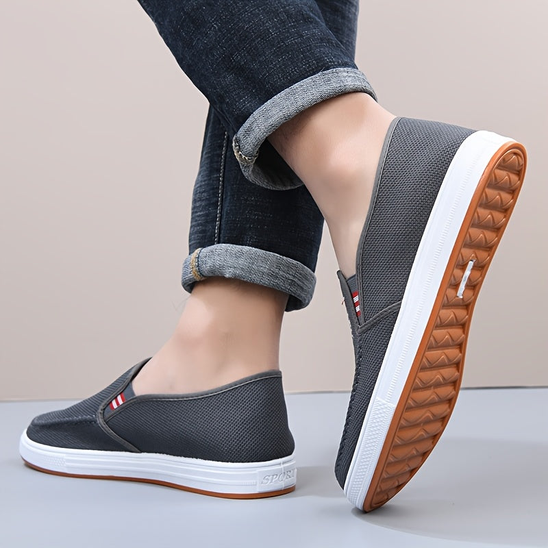 Men'S Casual Slip-On Loafers | Fabric Upper, PVC Sole, Slip-Resistant, Lightweight and Comfortable, Ideal for Daily Wear, Training, and Parties - ayq