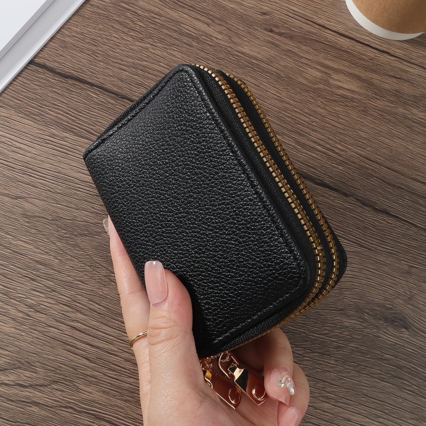 Compact Women'S Wallet, Color Coin Pouch, Stylish Zippered Card Case, Multi-Functional Small Bag for Keys And Money