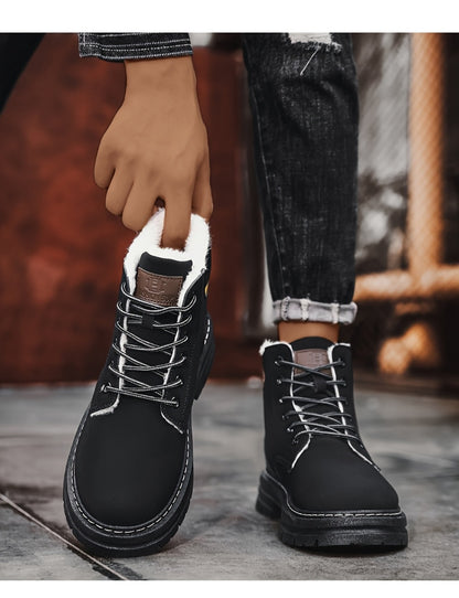 Plus Size Men's Snow Boots, -Lined Warm Shoes,Walking Boots, Winter Shoes Men, Snowboard Boots, Mens Hiking Boots, Mens Winter Shoe, Warm Shoes for Men, Mens Boots for Winter,Cold Weather Boots, Stylish Winter Footwear, Warm