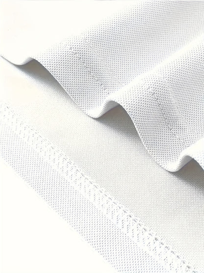 3pcs Men's Fashion Business Short-Sleeve Shirts, Collar Design, Simple and Elegant, Enhances Silhouette and Leg Length, Lightweight and Comfortable Knitted Polyester Fabric, Breathable and Skin-Friendly, Packaged in Bags (No - ayq