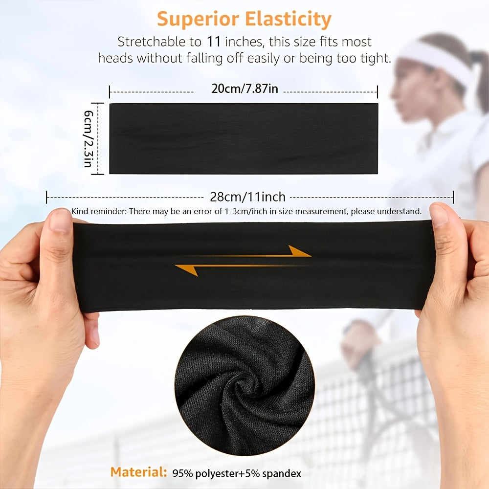 5pcs Ultra-Thin Women’s Athletic Headbands for Exercise & Daily Wear