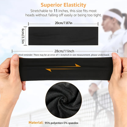 5pcs Ultra-Thin Women’s Athletic Headbands for Exercise & Daily Wear