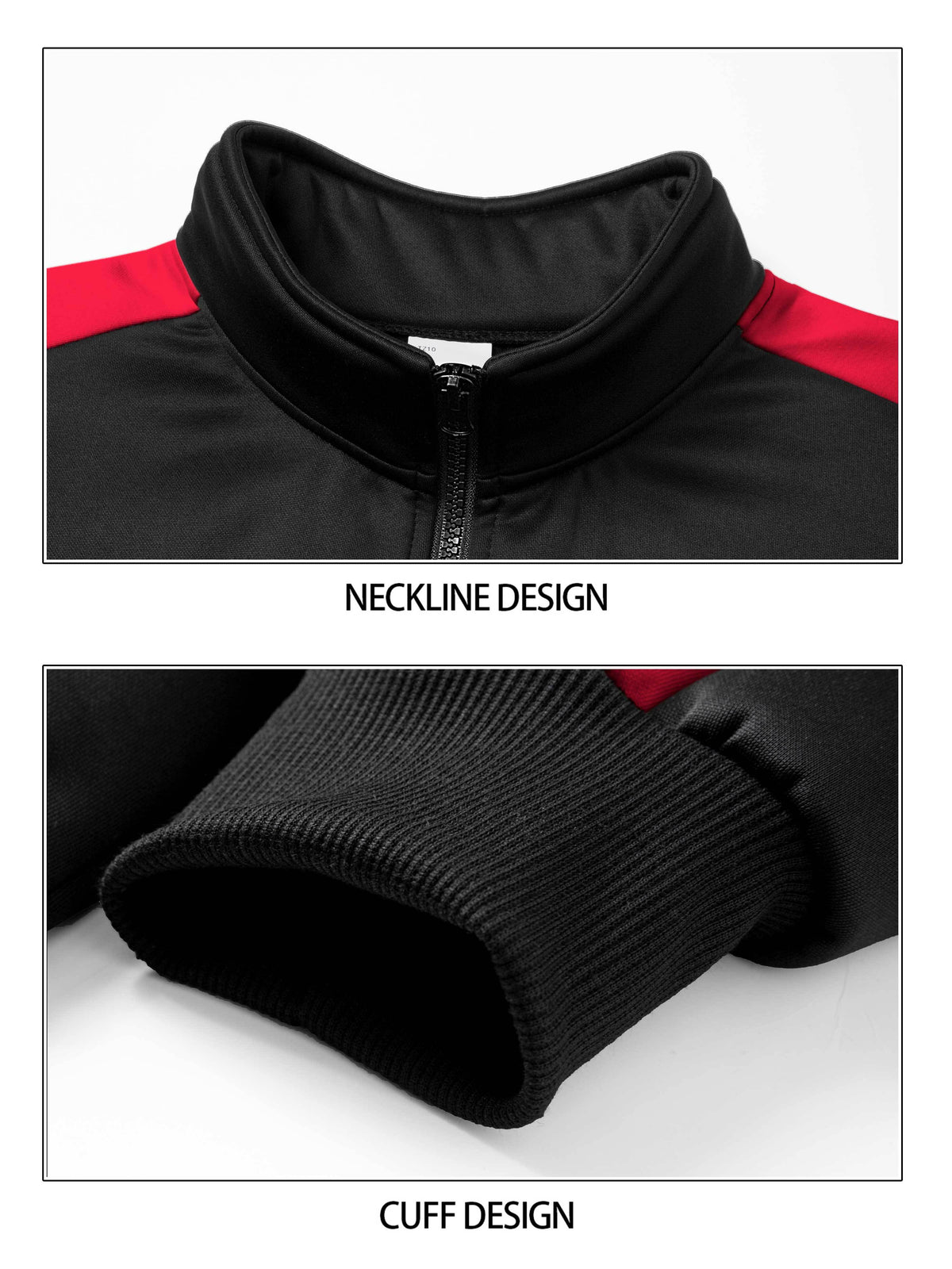 Men's Autumn Winter Stand Collar Zipper Jacket & Pants Set