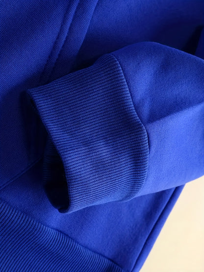 Men's Christmas Hooded Sweatshirt with Rudolph & Santa Print - Thickened Winter Pullover Hoodie, Warm Long Sleeve Casual Sweater for Skiing, Parties, Team Events - Machine Washable (Couple Matching, Unisex Style)