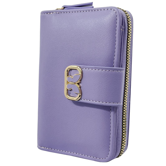 Large Capacity Butterfly Clasp Wallet with Single Zipper | Multiple Card Slots, Fresh and Easy Style, Lining, Zip Pocket - KAIPIBAO