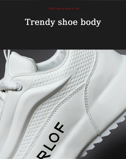 Men's Casual Lace-Up Basketball Shoes, Classic White and Blue Contrast Sneakers, Offering a Breathable, Lightweight, and Comfortable Feel with Shock Absorption and Wear Resistance. Suitable for All-season Casual and Daily Spo - ayq