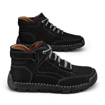Men's Breathable Lace-Up Short Hiking Boots with Rubber Sole