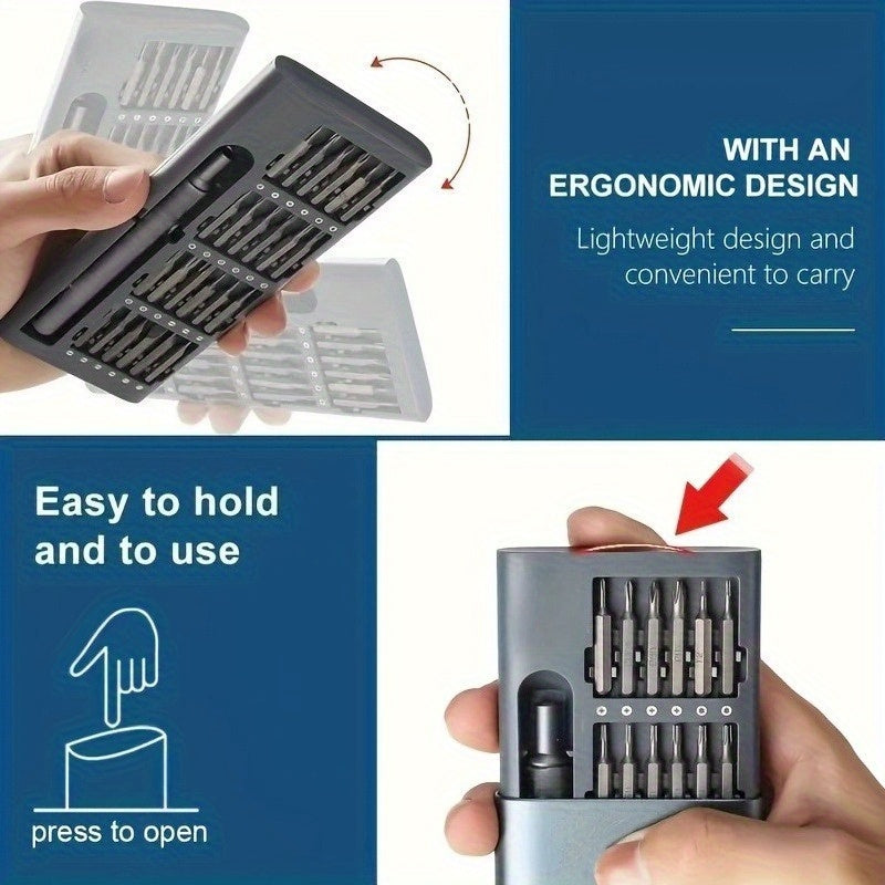 25 in 1 Precision Screwdriver Set, Multifunctional Repair Tool, Household Repair Tool, Suitable for Mobile Phone And Tablet Disassembly, Furniture Repair, Car Repair, Christmas Halloween Birthday Gift