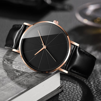 Men'S Luxury Quartz Wristwatch and Jewelry Set | Black Analog Watch with Dual Display, Includes Matching Bracelet, Necklace, and Ring - Ideal for Birthdays, Christmas, Ramadan