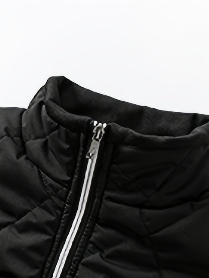 Տղամարդու թեթև կարված բաճկոն՝ միագույն, կանգուն օձիքով ձմեռային բաճկոն՝ գրպաններով, ամենօրյա, սովորական չափսի՝ ցուրտ եղանակի համար, բազմակողմանի վերնազգեստ, դիմացկուն վերնազգեստ